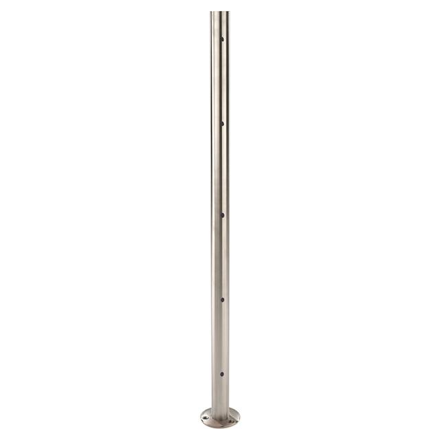 MONTANTE ANCORAGGIO A PAVIMENTO INOX 316 Ø 42,4 mm H 1000 mm CON 5 FORI PASSANTI Ø 8 mm | Tecnomat MONTANTE ANCORAGGIO A PAVIMENTO INOX 316 Ø 42,4 mm H 1000 mm CON 5 FORI PASSANTI Ø 8 mm | Tecnomat