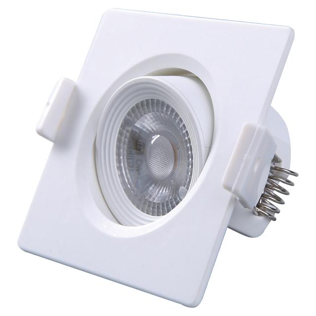 FARETTO INCASSO 3W QUADRATO PLASTICA BIANCO 3000K 225 lumen Ø60 mm (LxLxA) 75x75x45 | Tecnomat FARETTO INCASSO 3W QUADRATO PLASTICA BIANCO 3000K 225 lumen Ø60 mm (LxLxA) 75x75x45 | Tecnomat