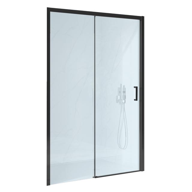 PORTA PRIMA SCORREVOLE 117-121 H195 cm DESTRA VETRO TRASPARENTE 6 mm PROFILI NERI | Tecnomat PORTA PRIMA SCORREVOLE 117-121 H195 cm DESTRA VETRO TRASPARENTE 6 mm PROFILI NERI | Tecnomat
