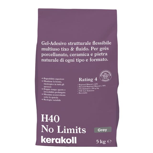 COLLA H40 NO LIMITS 5 kg KERAKOLL ALTA DEFORMABILITA' GRIGIO | Tecnomat COLLA H40 NO LIMITS 5 kg KERAKOLL ALTA DEFORMABILITA' GRIGIO | Tecnomat