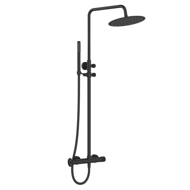 COLONNA DOCCIA ESSEBAGNO INDUS NERO MISCELATORE MECCANICO SOFFIONE Ø 250 mm | Tecnomat COLONNA DOCCIA ESSEBAGNO INDUS NERO MISCELATORE MECCANICO SOFFIONE Ø 250 mm | Tecnomat