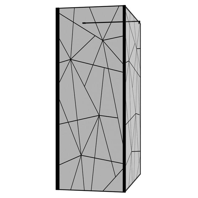LATO FISSO WALL 77-79 cm H 200 cm VETRO TEMPERATO SERIGRAFATO 6 mm PROFILI IN ALLUMINIO NERO | Tecnomat LATO FISSO WALL 77-79 cm H 200 cm VETRO TEMPERATO SERIGRAFATO 6 mm PROFILI IN ALLUMINIO NERO - 2 | Tecnomat
