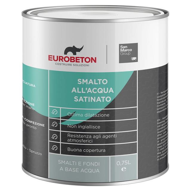 SMALTO ACQUA SATINATO EB SANMARCO 0,75 l NERO 14 m² CON 1 l | Tecnomat SMALTO ACQUA SATINATO EB SANMARCO 0,75 l NERO 14 m² CON 1 l | Tecnomat