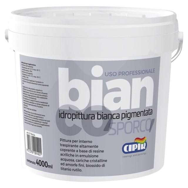PITTURA TRASPIRANTE BIANCO SPORCO CIPIR 4 l PIGMENTATA PER INTERNO 5-6 m² CON 1 l A 2 MANI | Tecnomat PITTURA TRASPIRANTE BIANCO SPORCO CIPIR 4 l PIGMENTATA PER INTERNO 5-6 m² CON 1 l A 2 MANI | Tecnomat