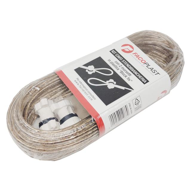 CAVO ACCIAIO OTTONATO FA.CO.PLAST Ø 4 mm 20 m + 2 STRINGICAVO RIVESTITO PVC TRASPARENTE | Tecnomat CAVO ACCIAIO OTTONATO FA.CO.PLAST Ø 4 mm 20 m + 2 STRINGICAVO RIVESTITO PVC TRASPARENTE | Tecnomat