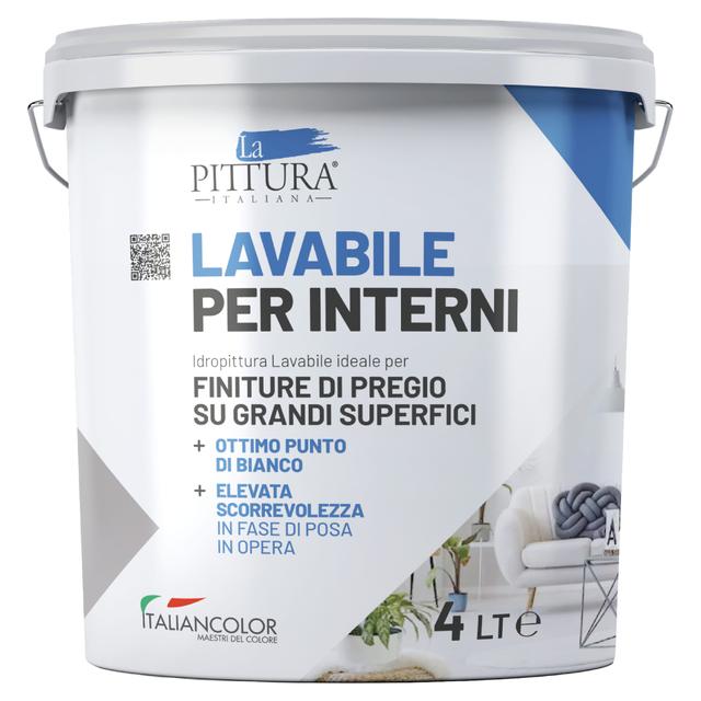 IDROPITTURA LAVABILE LPI 4 l BIANCA PER INTERNI RESA 5 - 6 m²/l A 2 MANI | Tecnomat IDROPITTURA LAVABILE LPI 4 l BIANCA PER INTERNI RESA 5 - 6 m²/l A 2 MANI | Tecnomat