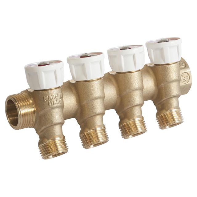 COLLETTORE CON RUBINETTO GIACOMINI R585C 4 VIE ATTACCO 1/2'' INGR. 3/4'' MF INTERASSE 35 mm | Tecnomat COLLETTORE CON RUBINETTO GIACOMINI R585C 4 VIE ATTACCO 1/2'' INGR. 3/4'' MF INTERASSE 35 mm | Tecnomat