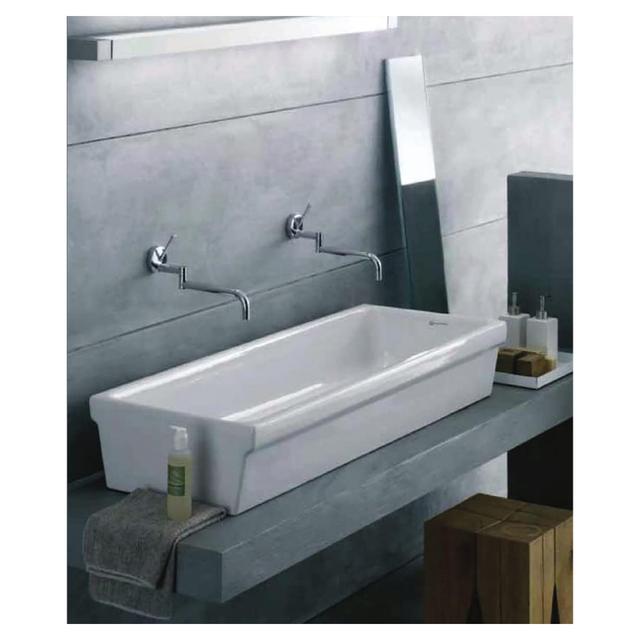 LAVABO A CANALE GEBERIT SERIE ELLEBORO IN CERAMICA BIANCO 90x20x45 cm (LxHxP) | Tecnomat LAVABO A CANALE GEBERIT SERIE ELLEBORO IN CERAMICA BIANCO 90x20x45 cm (LxHxP) | Tecnomat