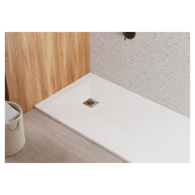PIATTO DOCCIA ELEGANCE IN MARMORESINA SPATOLATO BIANCO 70x120 H 2,5 cm PILETTA Ø 90 mm | Tecnomat PIATTO DOCCIA ELEGANCE IN MARMORESINA SPATOLATO BIANCO 70x120 H 2,5 cm PILETTA Ø 90 mm - 2 | Tecnomat