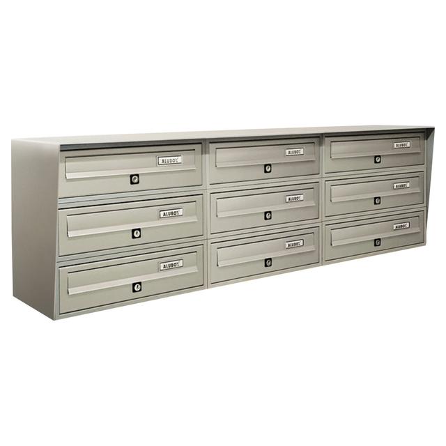 CASELLARIO SLIM 3x3 ALUBOX ACCIAIO ALLUMINIO ARGENTO 116x37,75x30 cm (LxHxP) | Tecnomat CASELLARIO SLIM 3x3 ALUBOX ACCIAIO ALLUMINIO ARGENTO 116x37,75x30 cm (LxHxP) - 2 | Tecnomat