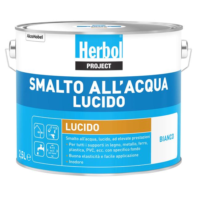 SMALTO ACQUA LUCIDO HERBOL BIANCO 2,5 l 9-11 m²/l PER MANO | Tecnomat SMALTO ACQUA LUCIDO HERBOL BIANCO 2,5 l 9-11 m²/l PER MANO - 2 | Tecnomat