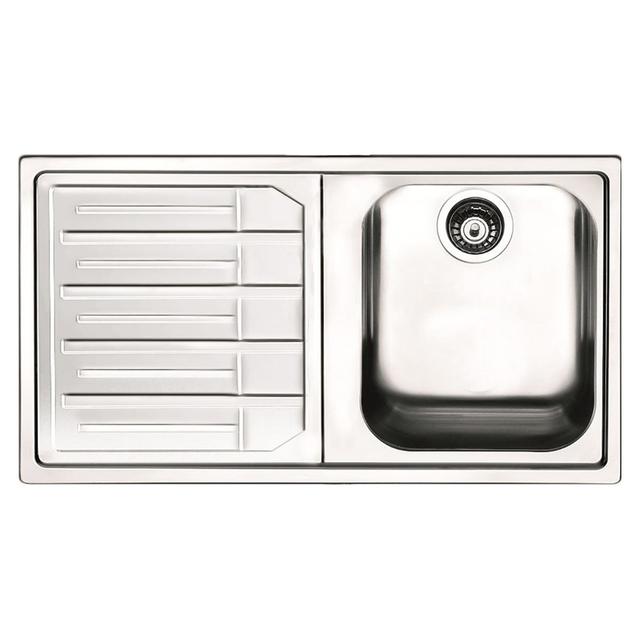 LAVELLO ROMA 86x50 cm INOX SPAZZOLATO 1 VASCA CON SGOCCIOLATOIO A SINISTRA PILETTA 3,5'' | Tecnomat LAVELLO ROMA 86x50 cm INOX SPAZZOLATO 1 VASCA CON SGOCCIOLATOIO A SINISTRA PILETTA 3,5'' | Tecnomat