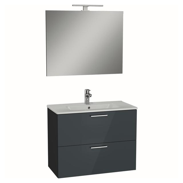 MOBILE MIA 2 CASS 79x61x39,5 cm (LxHxP) ANTRACITE LAVABO CERAMICA SPECCHIO FILO LUCIDO LED | Tecnomat MOBILE MIA 2 CASS 79x61x39,5 cm (LxHxP) ANTRACITE LAVABO CERAMICA SPECCHIO FILO LUCIDO LED - 2 | Tecnomat