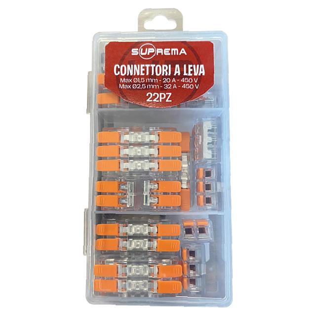 CONNETTORI RAPIDI A LEVA 1,5/2,5 mm LINEARI DA 1+1 VIE 3+3 VIE CONFEZIONE DA 22 PEZZI | Tecnomat CONNETTORI RAPIDI A LEVA 1,5/2,5 mm LINEARI DA 1+1 VIE 3+3 VIE CONFEZIONE DA 22 PEZZI - 2 | Tecnomat