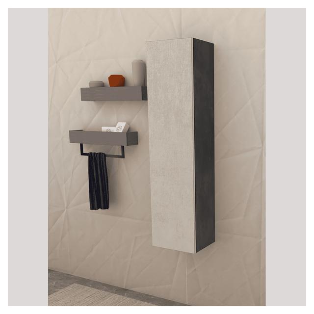 COLONNA SOSPESA NOVA IN LEGNO 1 ANTA LAVA E GRIGIO 30x138x28 cm (LxHxP) APERTURA PUSH-PULL | Tecnomat COLONNA SOSPESA NOVA IN LEGNO 1 ANTA LAVA E GRIGIO 30x138x28 cm (LxHxP) APERTURA PUSH-PULL - 2 | Tecnomat