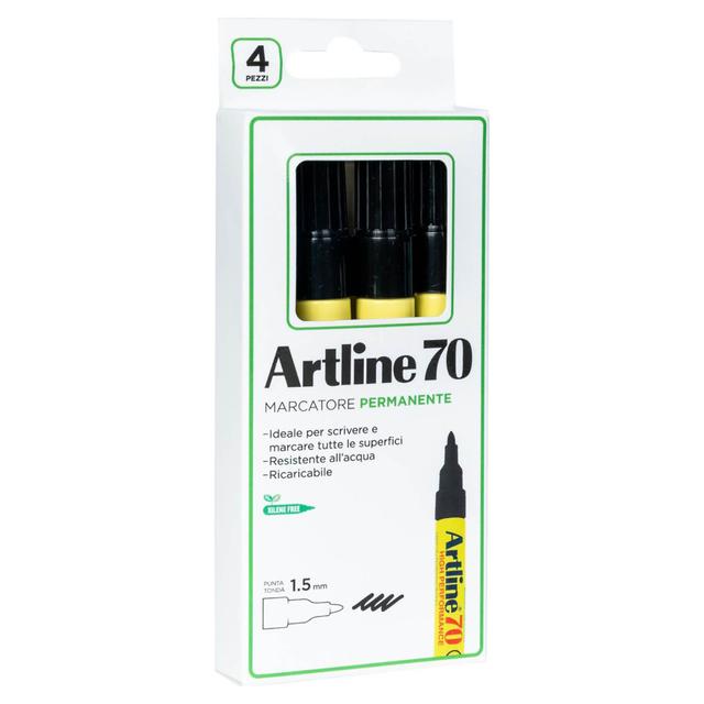 MARCATORE INDELEBILE ARTLINE 70 NERO PUNTA CONICA 1,5 mm CONFEZIONE 4 PEZZI | Tecnomat MARCATORE INDELEBILE ARTLINE 70 NERO PUNTA CONICA 1,5 mm CONFEZIONE 4 PEZZI - 2 | Tecnomat