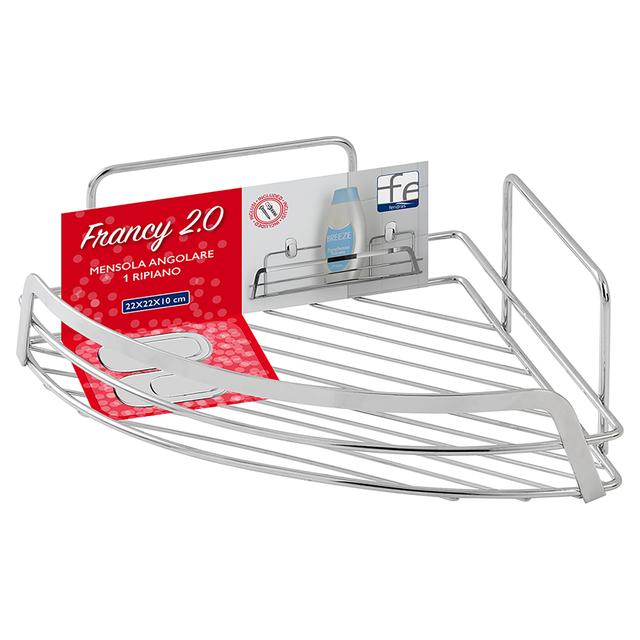 PORTAOGGETTI ANGOLARE LINEA 1 RIPIANO IN ACCIAIO CROMATO DOPPIO FISSAGGIO 22x10x22cm LxHxP | Tecnomat PORTAOGGETTI ANGOLARE LINEA 1 RIPIANO IN ACCIAIO CROMATO DOPPIO FISSAGGIO 22x10x22cm LxHxP - 2 | Tecnomat