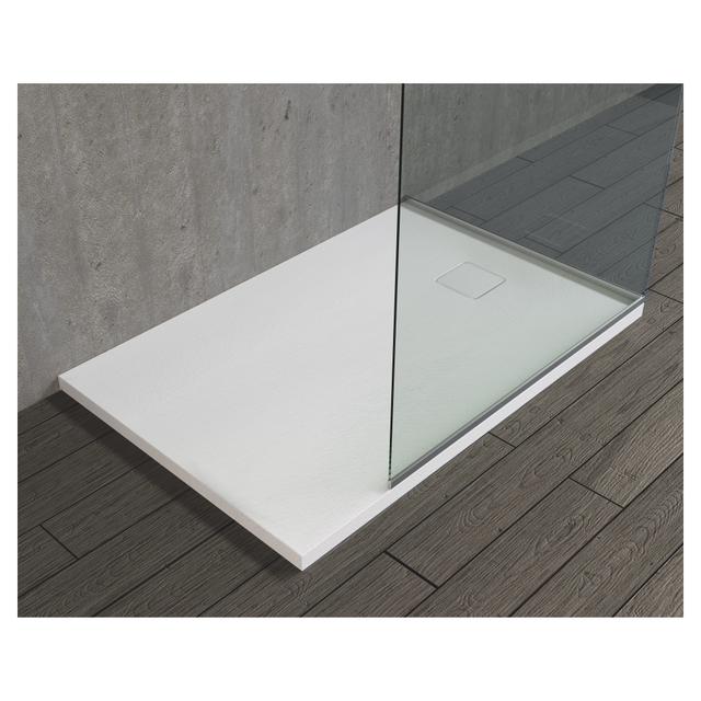 PIATTO DOCCIA SERIE CEMENTO MARMORESINA BIANCO 80x100 cm H 4 cm PILETTA Ø 90 mm | Tecnomat PIATTO DOCCIA SERIE CEMENTO MARMORESINA BIANCO 80x100 cm H 4 cm PILETTA Ø 90 mm | Tecnomat