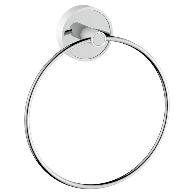 ANELLO PORTASALVIETTE ORIGIN IN ACCIAIO CROMATO E ABS BIANCO FISSAGGIO A MURO | Tecnomat ANELLO PORTASALVIETTE ORIGIN IN ACCIAIO CROMATO E ABS BIANCO FISSAGGIO A MURO - 2 | Tecnomat