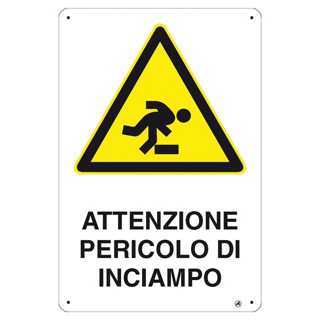 CARTELLO ATTENZIONE PERICOLO INCIAMPO IN PVC 20x30 cm | Tecnomat CARTELLO ATTENZIONE PERICOLO INCIAMPO IN PVC 20x30 cm - 2 | Tecnomat