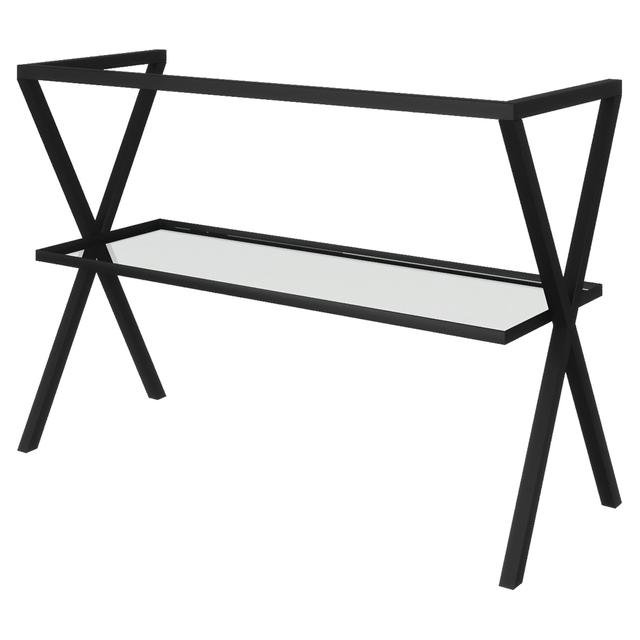 BASE CAVALLETTO METALLO NERO 100x70x46 cm (LxHxP) CO RIPIANO IN VETRO | Tecnomat BASE CAVALLETTO METALLO NERO 100x70x46 cm (LxHxP) CO RIPIANO IN VETRO | Tecnomat
