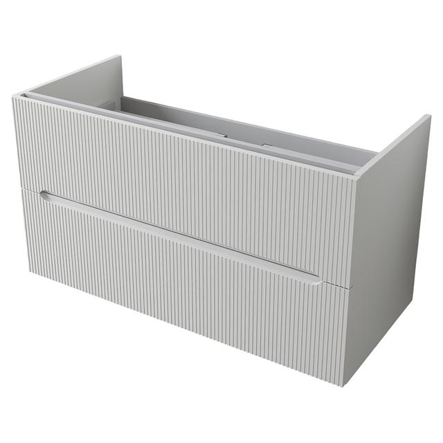 BASE VENUS IN LEGNO CANNETTATO BIANCO OPACO 2 CASSETTI SOFT CLOSE 99x54x46 cm (LxHxP) | Tecnomat BASE VENUS IN LEGNO CANNETTATO BIANCO OPACO 2 CASSETTI SOFT CLOSE 99x54x46 cm (LxHxP) - 2 | Tecnomat