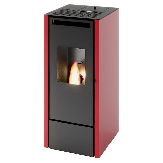 STUFA A PELLET CANALIZZATA PUNTOFUOCO LINA 9,9 kW ROSSO CON TELECOMANDO | Tecnomat STUFA A PELLET CANALIZZATA PUNTOFUOCO LINA 9,9 kW ROSSO CON TELECOMANDO - 2 | Tecnomat
