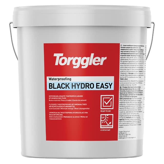 IMPERMEABILIZZANTE BITUMINOSO TORGGLER 5 kg MULTIUSO PROTETTIVO BLACK HYDRO EASY | Tecnomat IMPERMEABILIZZANTE BITUMINOSO TORGGLER 5 kg MULTIUSO PROTETTIVO BLACK HYDRO EASY - 2 | Tecnomat