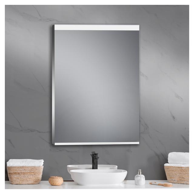 SPECCHIO PARIS 60x80 cm CORNICE ACCIAIO RETROILLUMINATO REVERSIBILE STRIP LED 12 W LUCE NEUTRA | Tecnomat SPECCHIO PARIS 60x80 cm CORNICE ACCIAIO RETROILLUMINATO REVERSIBILE STRIP LED 12 W LUCE NEUTRA | Tecnomat