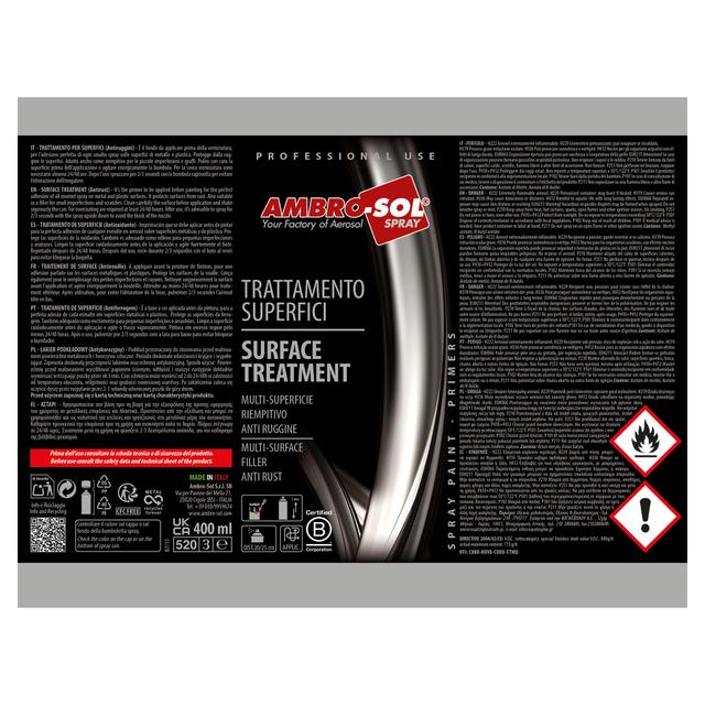 SMALTO SPRAY ANTIRUGGINE AMBROSOL 400 ml NERO 5 m² CON 1 l | Tecnomat SMALTO SPRAY ANTIRUGGINE AMBROSOL 400 ml NERO 5 m² CON 1 l | Tecnomat