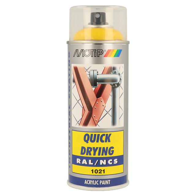 SMALTO SPRAY INDUSTRIAL MOTIP RAL 1021 GIALLO COLZA 400 ml | Tecnomat SMALTO SPRAY INDUSTRIAL MOTIP RAL 1021 GIALLO COLZA 400 ml - 2 | Tecnomat