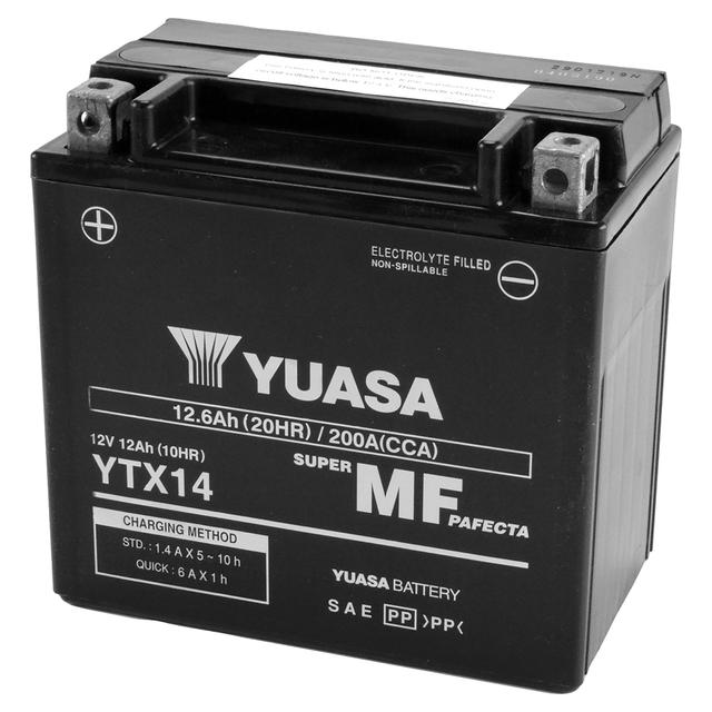 BATTERIA MOTO 12 Ah 12 V YUASA YTX14-WC 150x87x145 mm (LxPxH) PESO 5,02 kg | Tecnomat BATTERIA MOTO 12 Ah 12 V YUASA YTX14-WC 150x87x145 mm (LxPxH) PESO 5,02 kg | Tecnomat