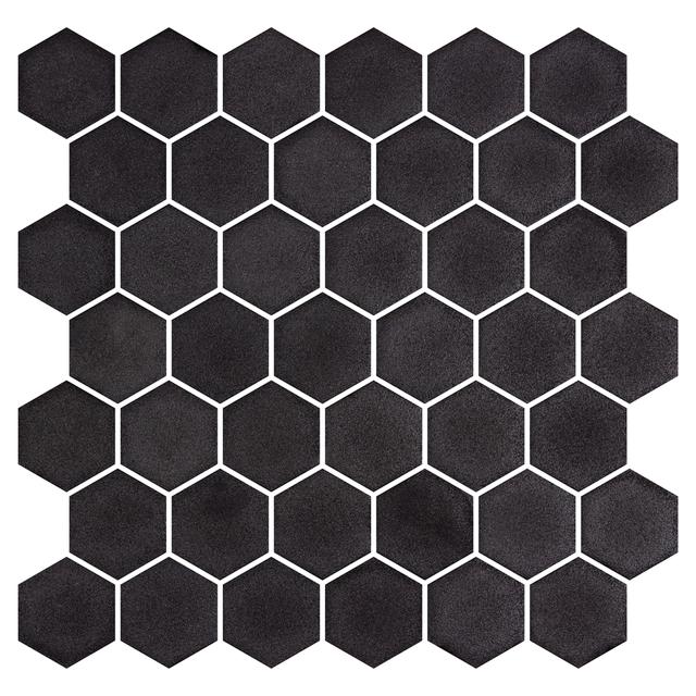 MOSAICO ESAGONALE STONEGLASS BLACK 28,8x28,6 cm TESSERE 5x5 cm PASTA DI VETRO 1 PEZZO | Tecnomat MOSAICO ESAGONALE STONEGLASS BLACK 28,8x28,6 cm TESSERE 5x5 cm PASTA DI VETRO 1 PEZZO - 2 | Tecnomat