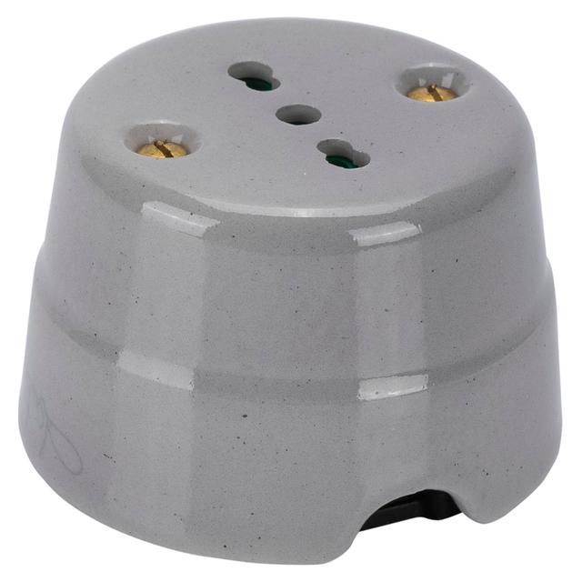 PRESA CERAMICA BIPASSO 2P+T 10/16A 230V COLORE GRIGIO | Tecnomat PRESA CERAMICA BIPASSO 2P+T 10/16A 230V COLORE GRIGIO - 2 | Tecnomat