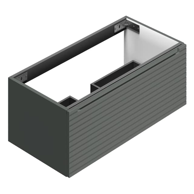 BASE PORTALAVABO LULLI DOGATA GRIGIO OPACO 2 CASSETTI SOFT CLOSE 90x45x45 cm (LxHxP) | Tecnomat BASE PORTALAVABO LULLI DOGATA GRIGIO OPACO 2 CASSETTI SOFT CLOSE 90x45x45 cm (LxHxP) - 2 | Tecnomat
