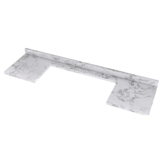 TOP PALACE LAVABO SEMINCASSO IN MARMO DI CARRARA BIANCO E GRIGIO 120x34 cm (LxP) | Tecnomat TOP PALACE LAVABO SEMINCASSO IN MARMO DI CARRARA BIANCO E GRIGIO 120x34 cm (LxP) - 2 | Tecnomat