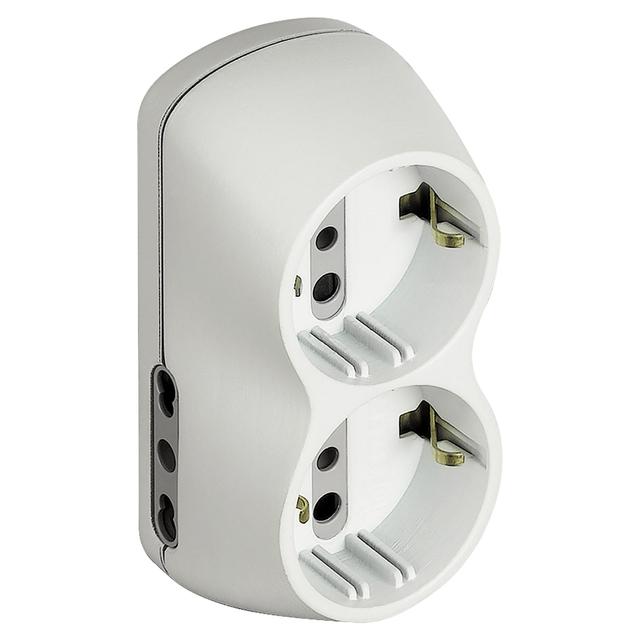 ADATTATORE BTICINO SPINA 16A 2 PRESE 10/16A 2 SCHUKO COLORE BIANCO | Tecnomat ADATTATORE BTICINO SPINA 16A 2 PRESE 10/16A 2 SCHUKO COLORE BIANCO | Tecnomat