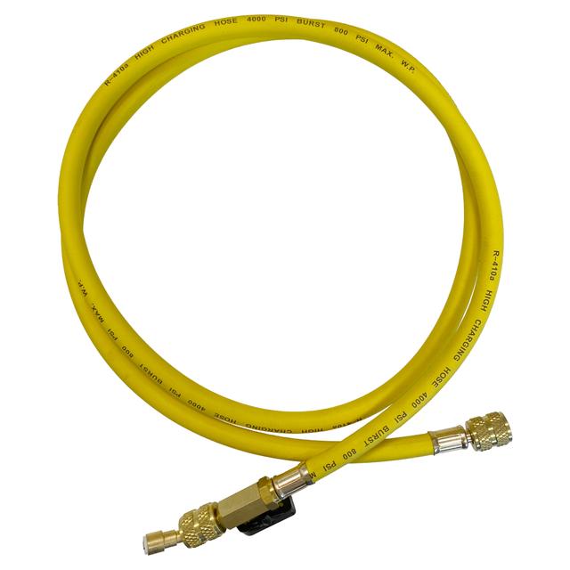 TUBO FLESSIBILE GIALLO CON RUBINETTO A SFERA LUGHEZZA 150cm ATTACCHI 5/16" SAE | Tecnomat TUBO FLESSIBILE GIALLO CON RUBINETTO A SFERA LUGHEZZA 150cm ATTACCHI 5/16" SAE - 2 | Tecnomat