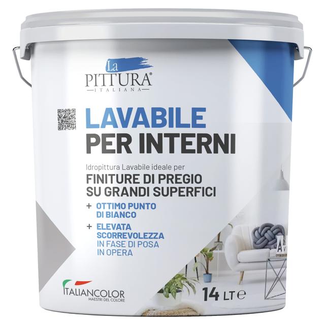 IDROPITTURA LAVABILE LPI 14 l BIANCA PER INTERNI RESA 5 - 6 m²/l A 2 MANI | Tecnomat IDROPITTURA LAVABILE LPI 14 l BIANCA PER INTERNI RESA 5 - 6 m²/l A 2 MANI | Tecnomat