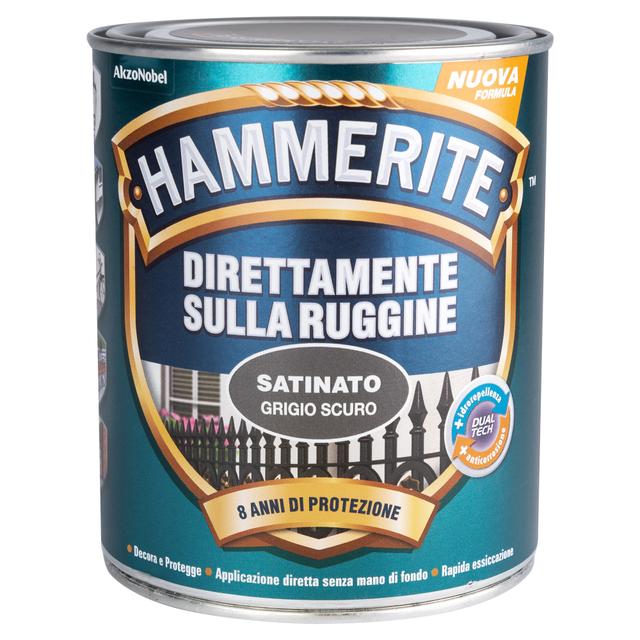 SMALTO ANTIRUGGINE SATINATO HAMMERITE 0,75 l GRIGIO SCURO 8-10 m² CON 1 l | Tecnomat SMALTO ANTIRUGGINE SATINATO HAMMERITE 0,75 l GRIGIO SCURO 8-10 m² CON 1 l | Tecnomat