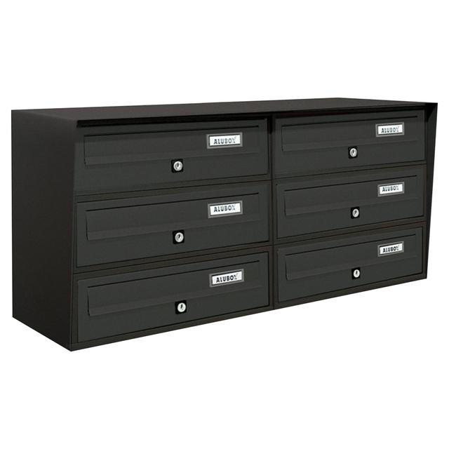 CASELLARIO SLIM 3x2 ALUBOX ACCIAIO ALLUMINIO GHISA 77,5x37,75x30 cm (LxHxP) | Tecnomat CASELLARIO SLIM 3x2 ALUBOX ACCIAIO ALLUMINIO GHISA 77,5x37,75x30 cm (LxHxP) - 2 | Tecnomat