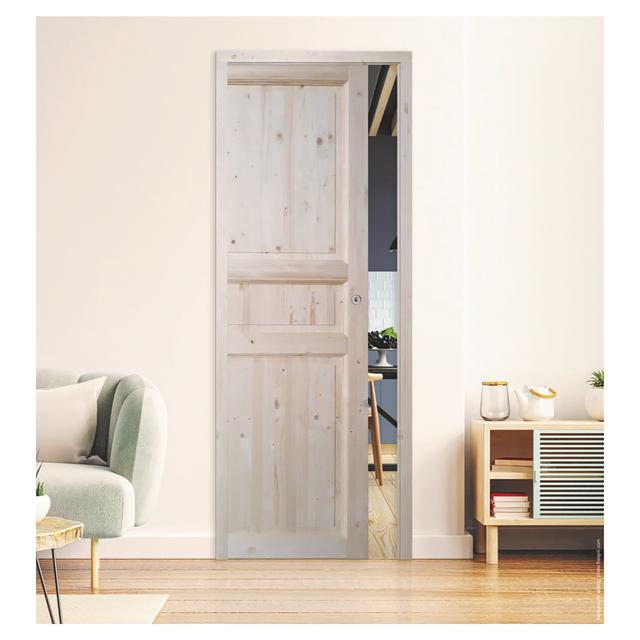 PORTA DA INTERNO SCORREVOLE INTERNO MURO ABETE CONTRACT EFFEBIQUATTRO 70x210 cm (LxH) REVERSIBILE | Tecnomat PORTA DA INTERNO SCORREVOLE INTERNO MURO ABETE CONTRACT EFFEBIQUATTRO 70x210 cm (LxH) REVERSIBILE | Tecnomat