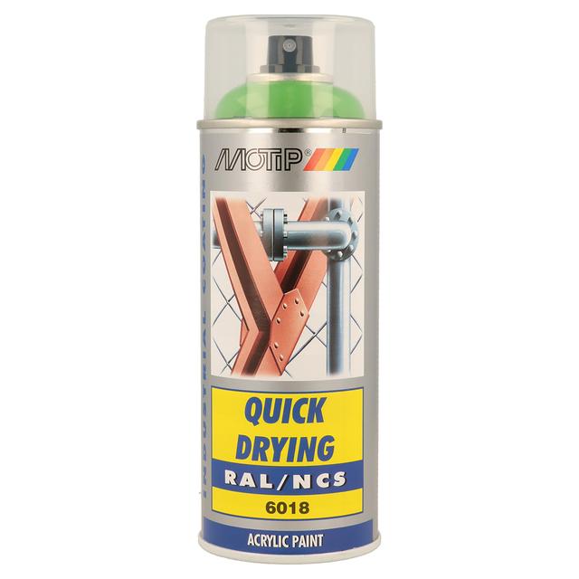 SMALTO SPRAY INDUSTRIAL MOTIP RAL 6018 VERDE GIALLO 400 ml | Tecnomat SMALTO SPRAY INDUSTRIAL MOTIP RAL 6018 VERDE GIALLO 400 ml - 2 | Tecnomat