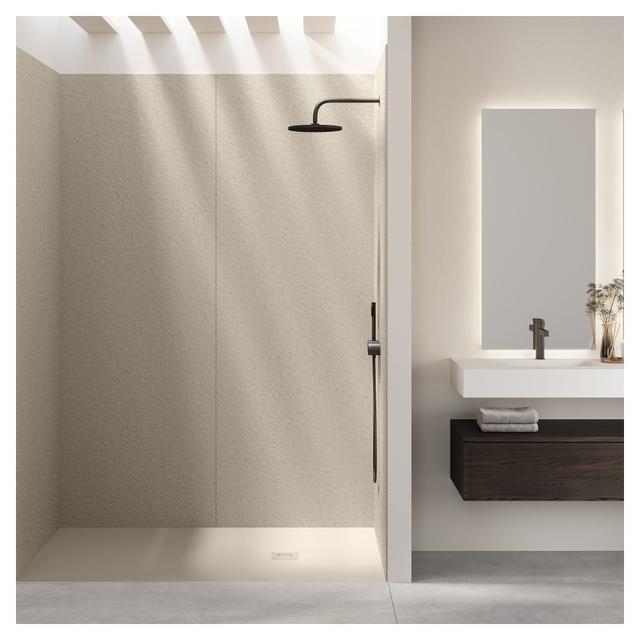 PIATTO DOCCIA NATURE EFFETTO PIETRA IN MARMORESINA BEIGE 80x100 cm H 2,5 cm PILETTA Ø 90 mm | Tecnomat PIATTO DOCCIA NATURE EFFETTO PIETRA IN MARMORESINA BEIGE 80x100 cm H 2,5 cm PILETTA Ø 90 mm - 2 | Tecnomat