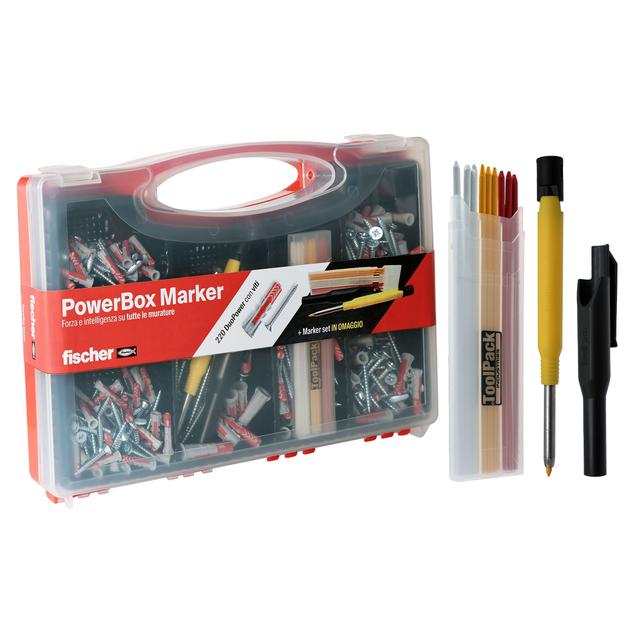 VALIGETTA TASSELLI DUOPOWER VITI FISCHER CON MARCATORE 220 PEZZI | Tecnomat VALIGETTA TASSELLI DUOPOWER VITI FISCHER CON MARCATORE 220 PEZZI | Tecnomat