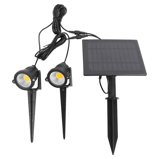 2 PICCHETTI CON PANNELLO SOLARE 3,5W 180 lumen 3000K LUCE CALDA CON SENSORE DI LUCE IP65 | Tecnomat 2 PICCHETTI CON PANNELLO SOLARE 3,5W 180 lumen 3000K LUCE CALDA CON SENSORE DI LUCE IP65 | Tecnomat