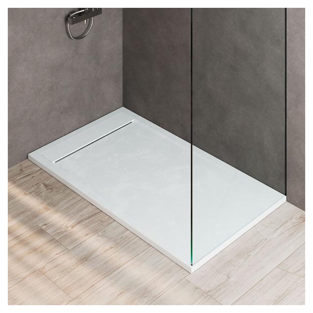 PIATTO DOCCIA SERIE HIGH MARMORESINA SPATOLATO BIANCO 70x100 H 3 cm PILETTA ⌀ 90 mm | Tecnomat PIATTO DOCCIA SERIE HIGH MARMORESINA SPATOLATO BIANCO 70x100 H 3 cm PILETTA ⌀ 90 mm | Tecnomat