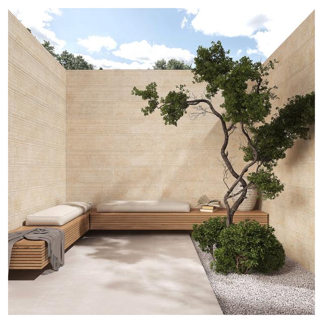 PLACCHETTA MURO RIBBED BEIGE 30x90x1 cm RETT GRES PORCELLANATO | Tecnomat PLACCHETTA MURO RIBBED BEIGE 30x90x1 cm RETT GRES PORCELLANATO - 2 | Tecnomat