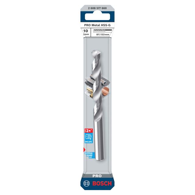 PUNTA BOSCH HSS RETTIFICATA Ø 10 mm PER METALLO PRO METAL HSS-G | Tecnomat PUNTA BOSCH HSS RETTIFICATA Ø 10 mm PER METALLO PRO METAL HSS-G - 2 | Tecnomat
