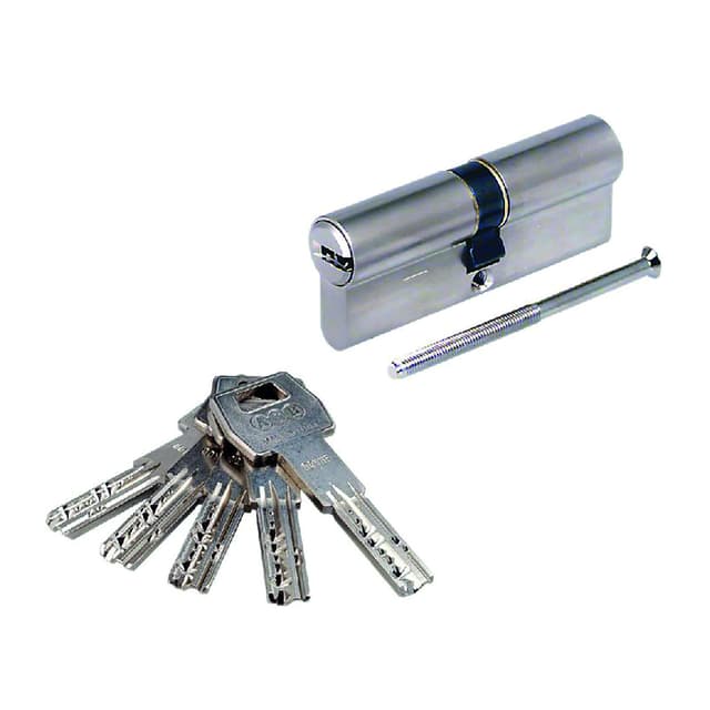 CILINDRO SAGOMATO AGB 5000PS MISURA 90 = 45+45 mm CROMO SATINATO | Tecnomat CILINDRO SAGOMATO AGB 5000PS MISURA 90 = 45+45 mm CROMO SATINATO - 2 | Tecnomat
